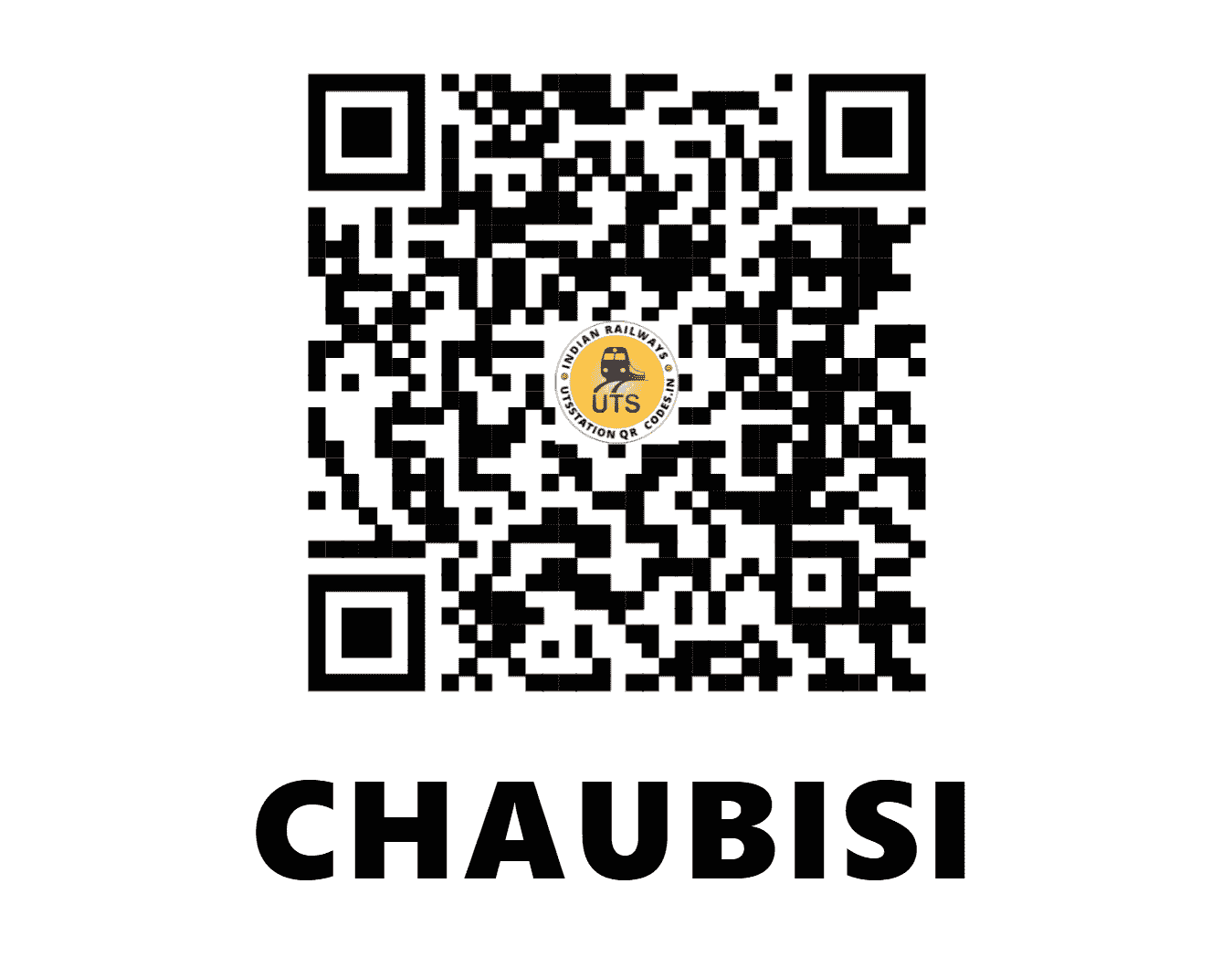UTS QR Code for CHAUBISI - CHBS (NR - UTTAR PRADESH)